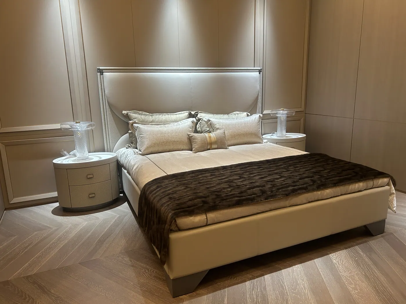Quiet bedroom showroom setting